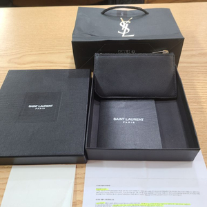 YSL 생로랑 지퍼 지갑 카드지갑 입생로랑 (풀박) 이미지