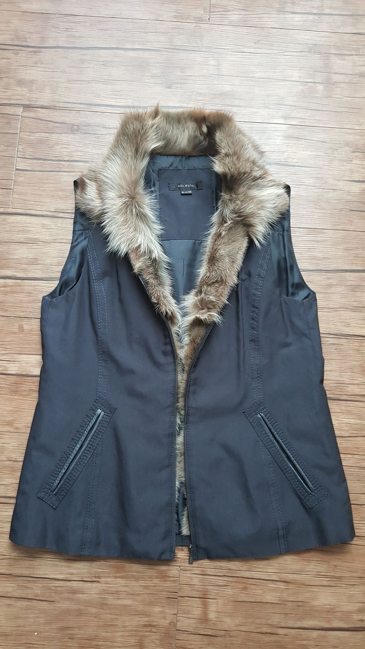 여성 55 66 솔레지아 폭스퍼 재킷 점퍼 코트 +베스트 조끼 이미지