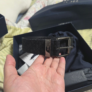 디올 오블리크 패턴 벨트 이미지