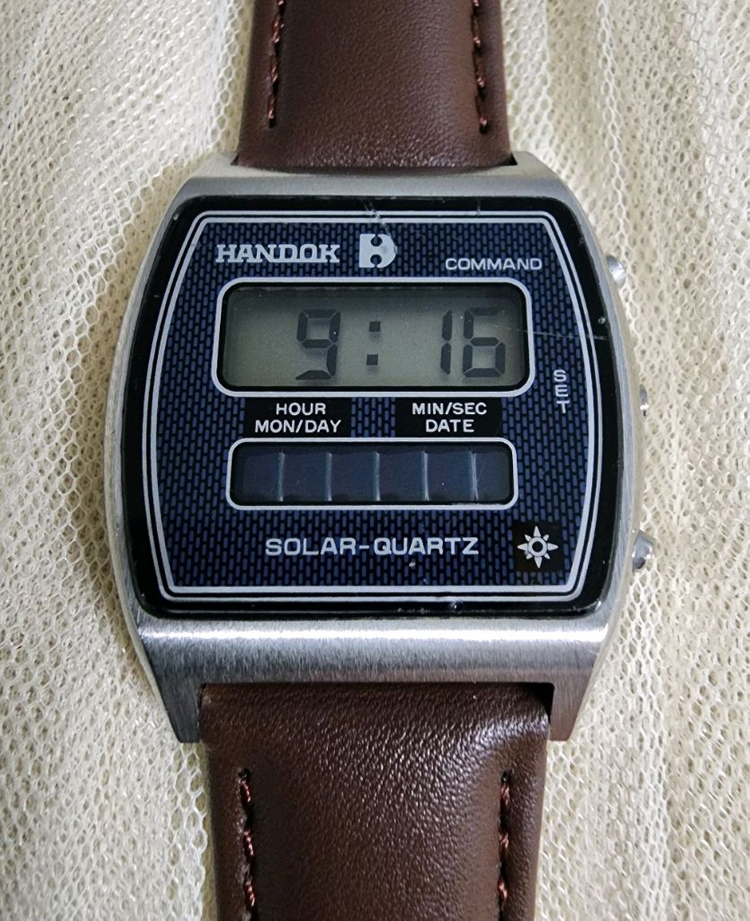 80s 한독 빈티지 솔라 쿼츠 전자시계 이미지