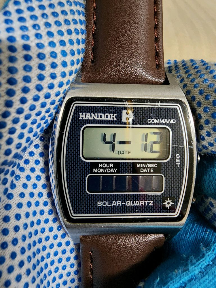 80s 한독 빈티지 솔라 쿼츠 전자시계 이미지