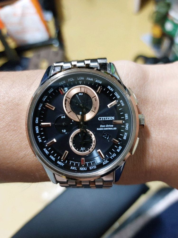 시티즌 로즈골드 전파수신 배터리 새거교환 이미지