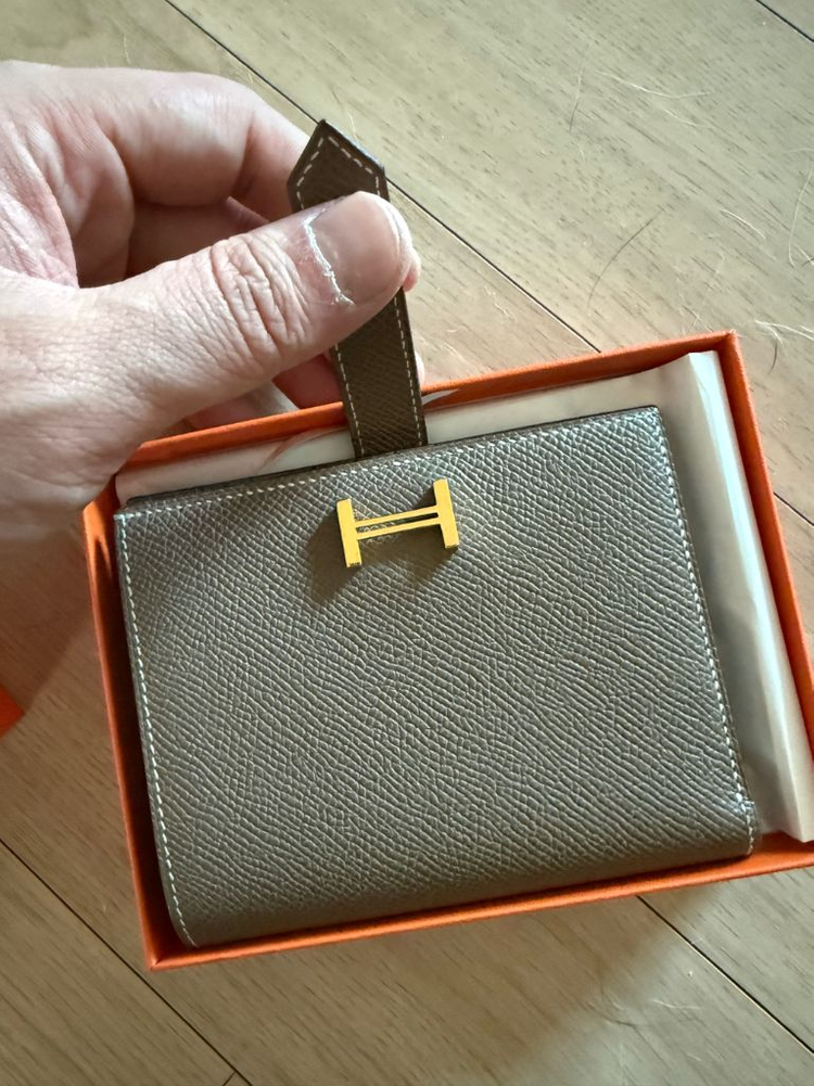 에르메스 베안 반지갑 에토프 금장 이미지