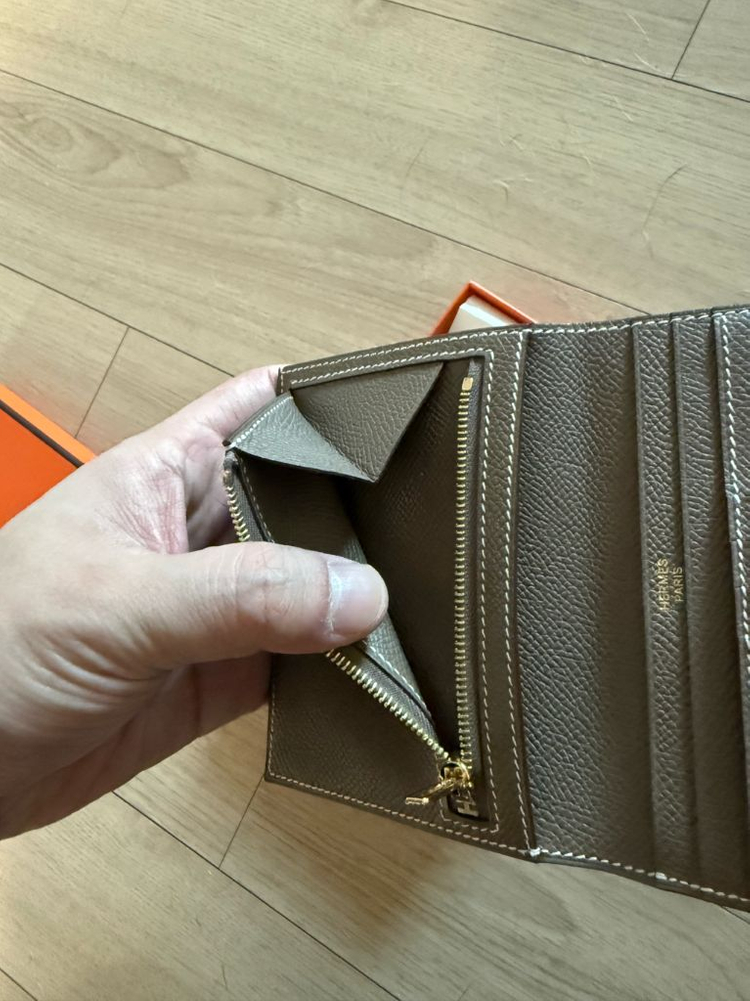 에르메스 베안 반지갑 에토프 금장 이미지