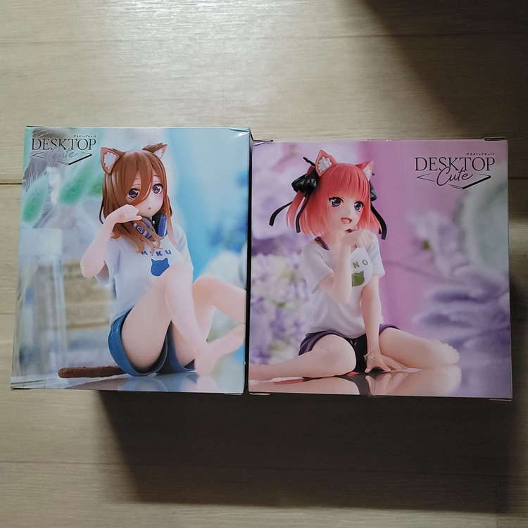 신품 미개봉 오등분의 신부 피규어 타이토 Desktop Cute ver. Cat room wear 2체 이미지