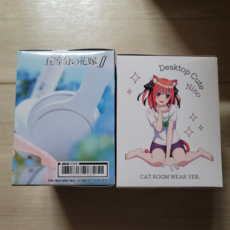 신품 미개봉 오등분의 신부 피규어 타이토 Desktop Cute ver. Cat room wear 2체 이미지