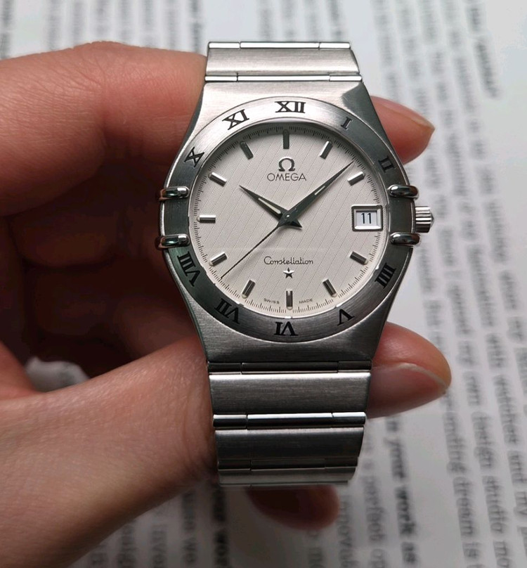 오메가 컨스틸레이션 별로고 격자 화이트판 쿼츠 브레이슬릿 ver. 이미지