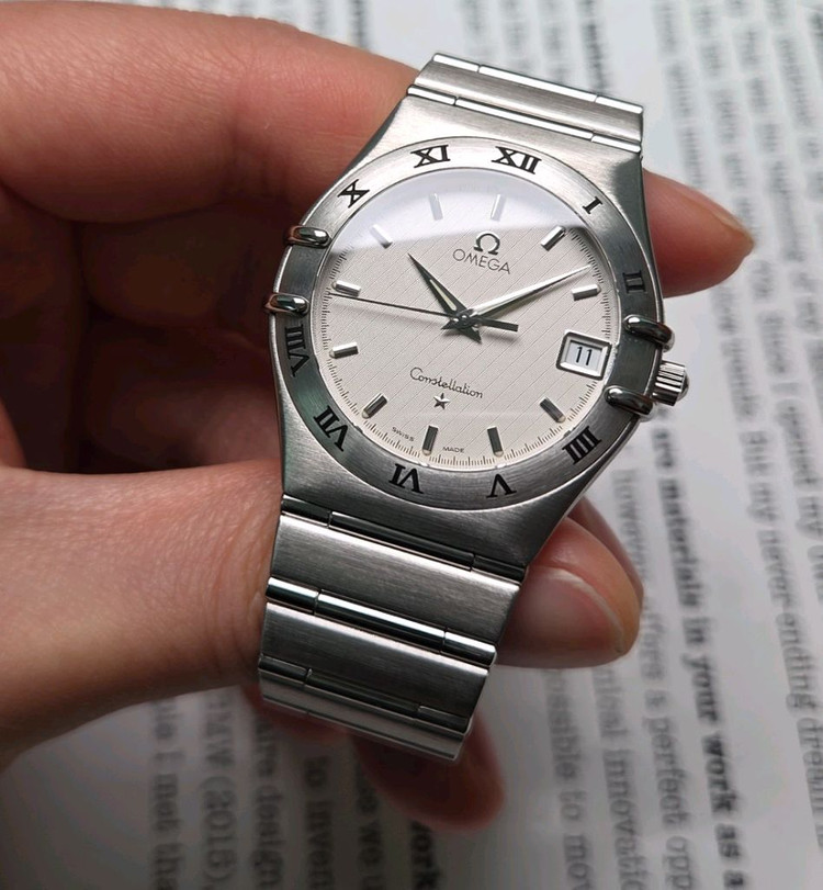 오메가 컨스틸레이션 별로고 격자 화이트판 쿼츠 브레이슬릿 ver. 이미지