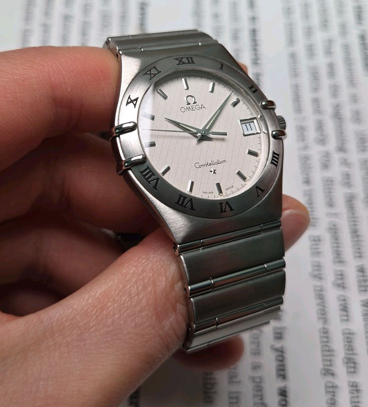 오메가 컨스틸레이션 별로고 격자 화이트판 쿼츠 브레이슬릿 ver. 이미지