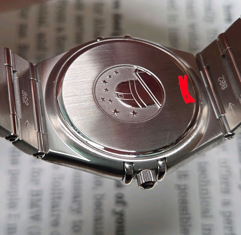 오메가 컨스틸레이션 별로고 격자 화이트판 쿼츠 브레이슬릿 ver. 이미지