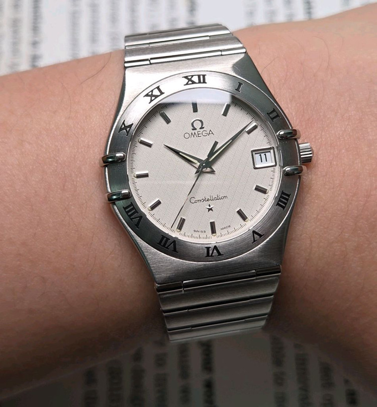 오메가 컨스틸레이션 별로고 격자 화이트판 쿼츠 브레이슬릿 ver. 이미지