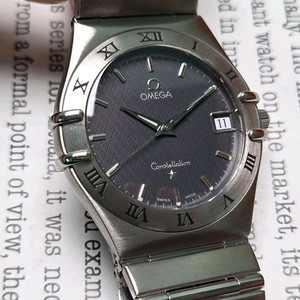 오메가 컨스틸레이션 별로고 격자 블랙판 쿼츠 브레이슬릿 ver. 이미지