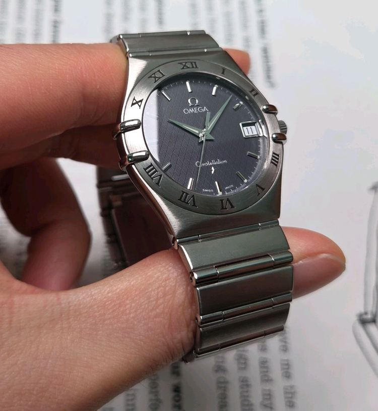 오메가 컨스틸레이션 별로고 격자 블랙판 쿼츠 브레이슬릿 ver. 이미지