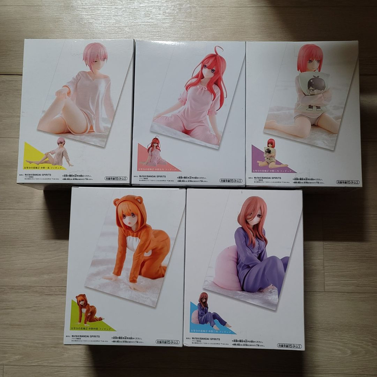 신품 미개봉 오등분의 신부 피규어 Room wear ver. 파자마 5체 이미지