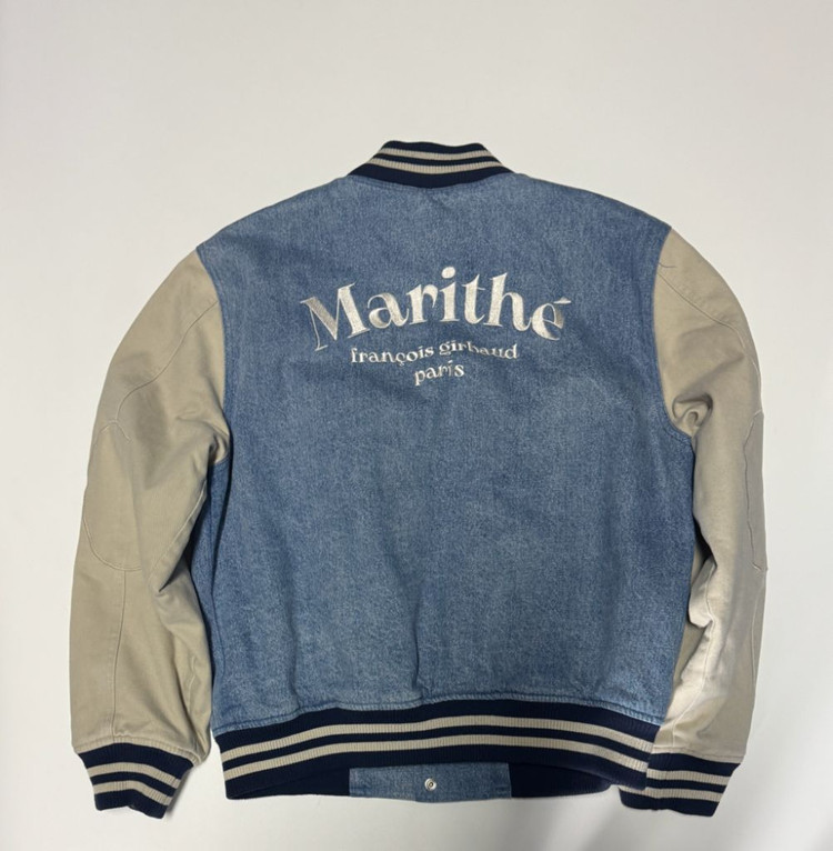 공용!! 마리떼 프랑소와 저버 x 뉴에라 데님 바시티 자켓 M 이미지