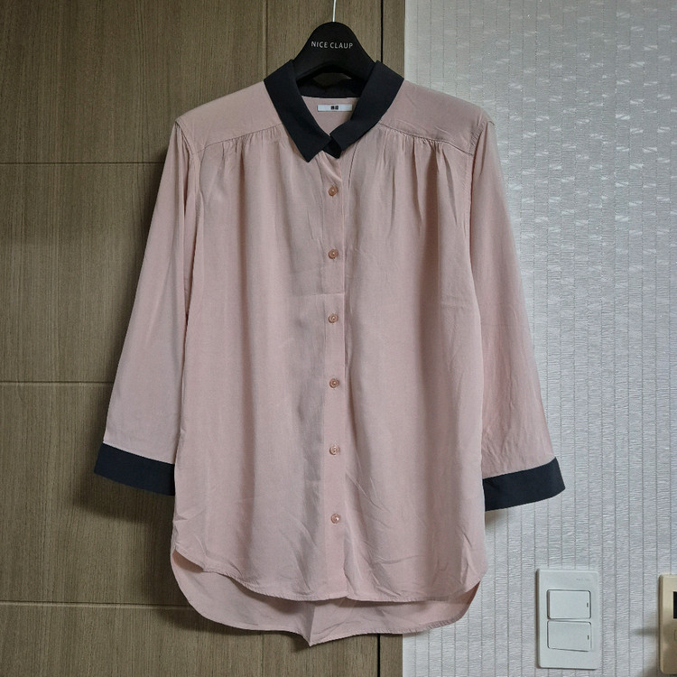 유니클로 레이온 블라우스 셔츠 M 이미지