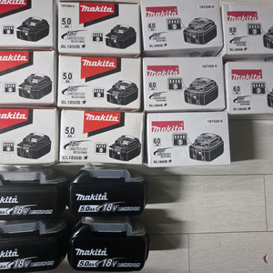 마끼다 정품 배터리 5.0 6.0 미사용 새상품 BL1850B BL1860B 이미지