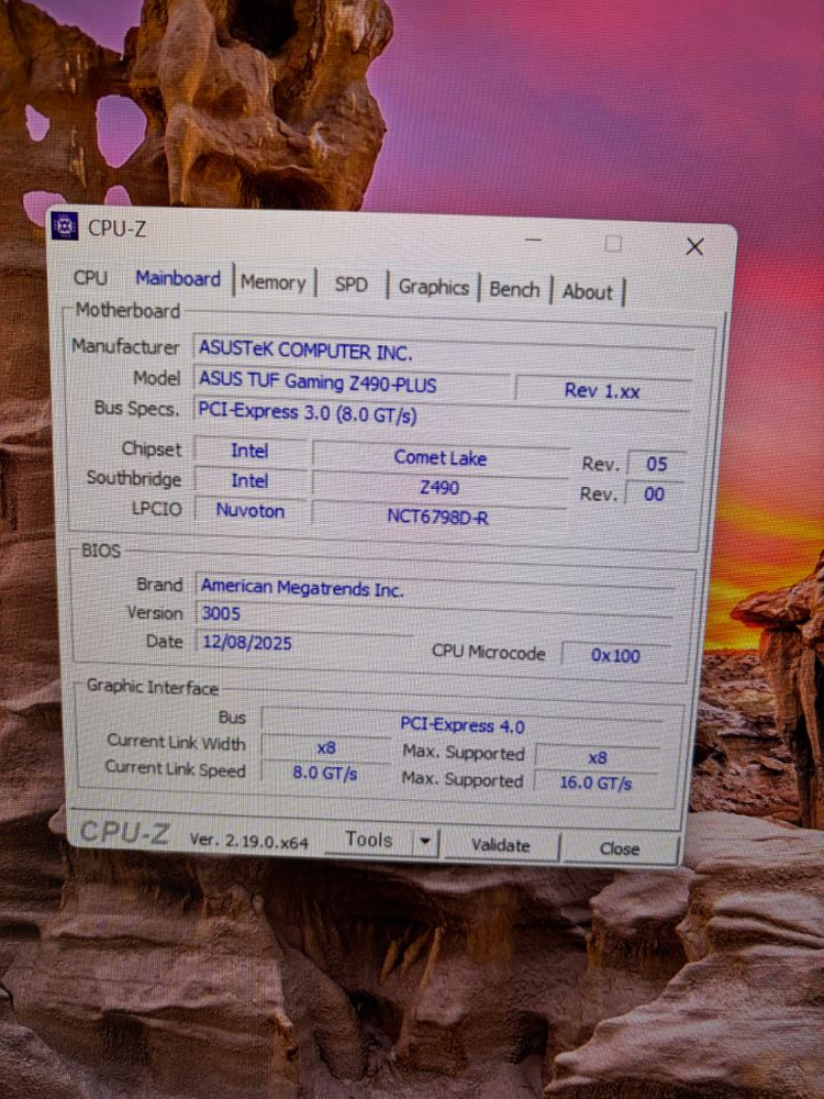 i9 10850k+ASUS TUF Z490plus 이미지