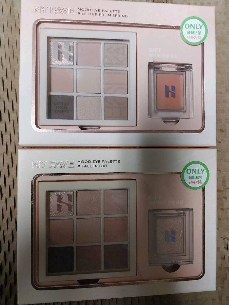 홀리카 홀리카 마이페이브 무드 아이 팔레트 기획2종(레터프롬스프링,폴인오트),싱글 마이페이브 피스6종 이미지