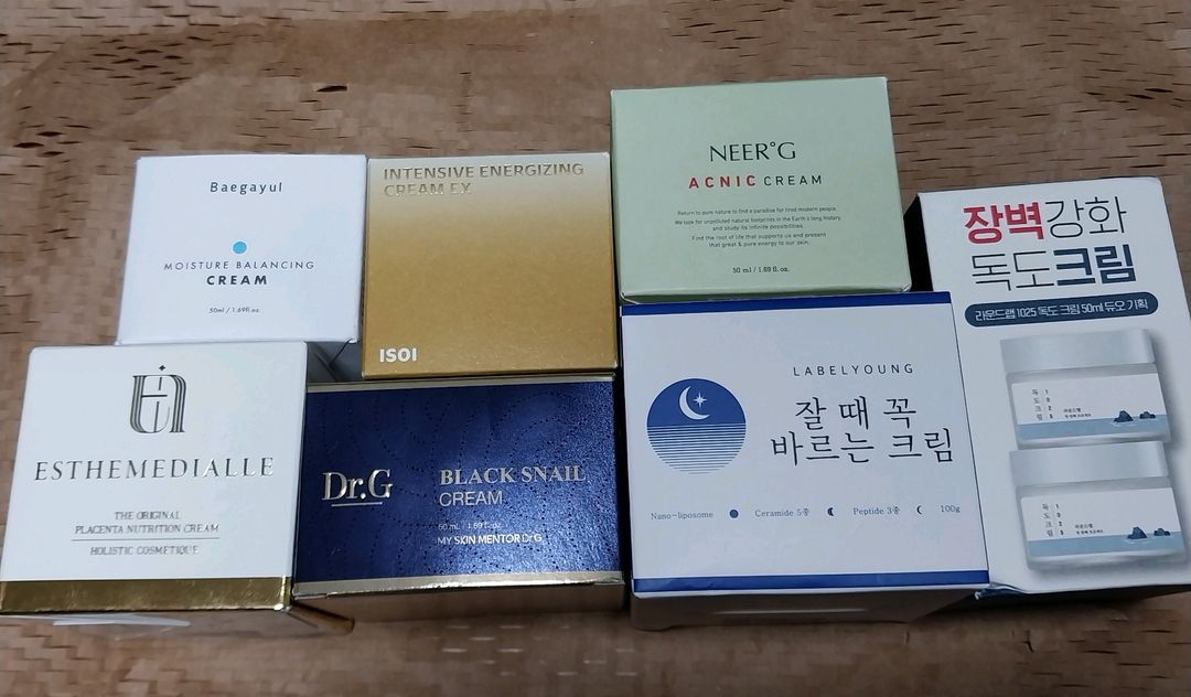 크림20종)리얼베리어,아벤느,닥터지,이지듀,웰라쥬,더마토리,한율,온그리언츠,아이보들,아이소이,에스트라,닥터자르트 등 이미지