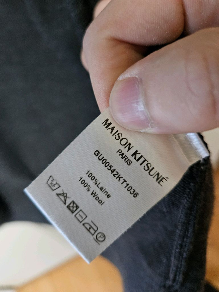 메종키츠네 차콜 가디건 xl 새상품 이미지