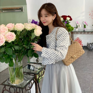 바이씨니 제작 솜솜트위드자켓 블랙 이미지