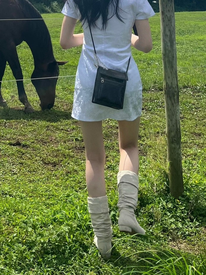 [free] wsc 아카이브 자카드 셔츠 원피스 치파오 화이트 이미지