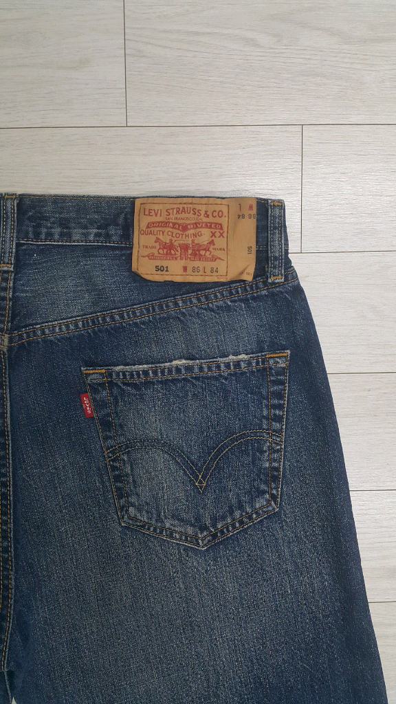 리바이스진501(해외판) S.F 34인치(No.51)정품! 드라이완료! 이미지