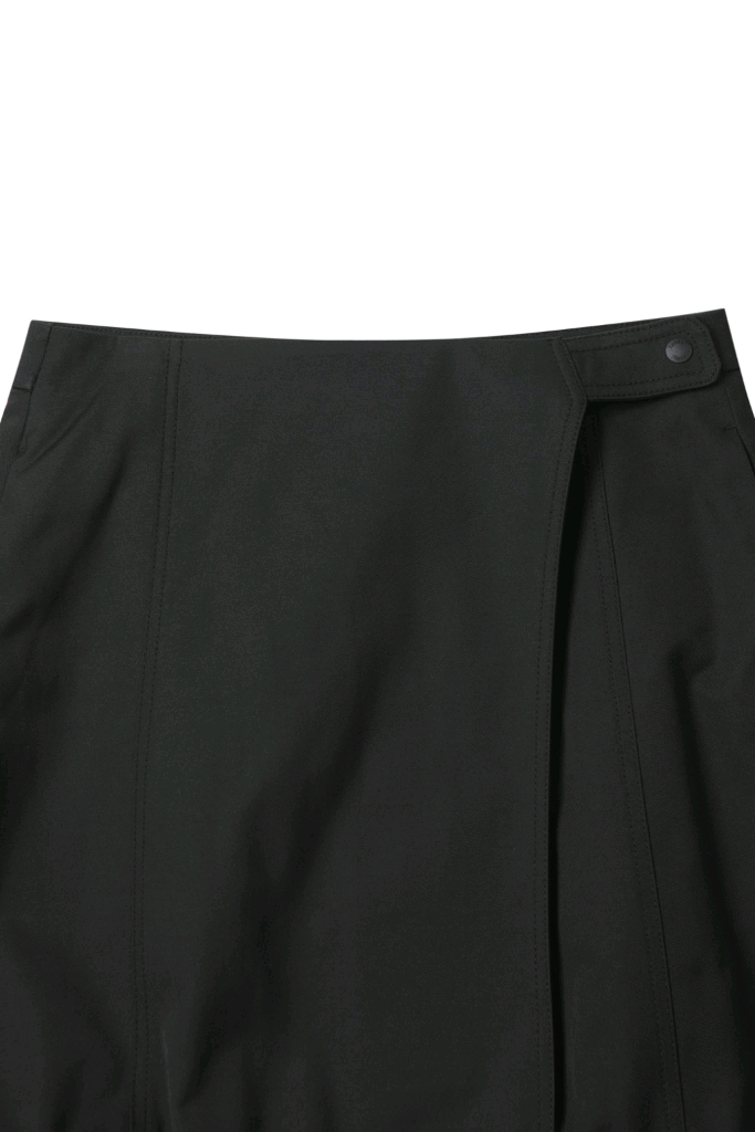 새상품) 럭키마르쉐 스트링 벌룬 미니 스커트 치마 블랙 이미지