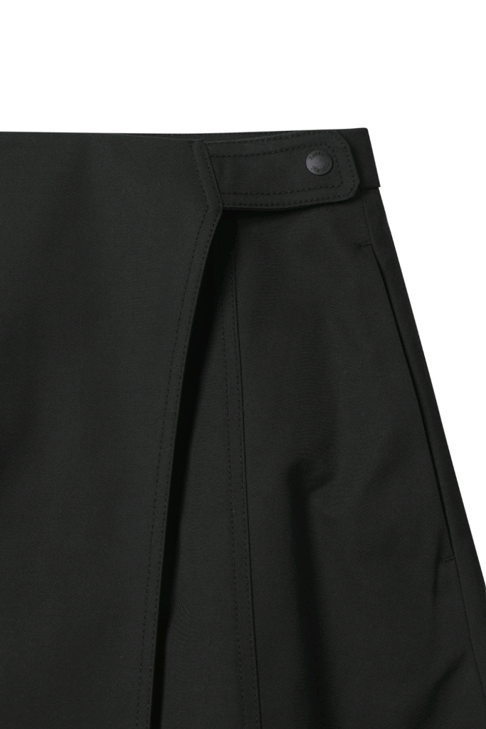 새상품) 럭키마르쉐 스트링 벌룬 미니 스커트 치마 블랙 이미지