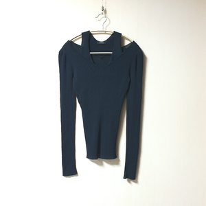 시스템 SYSTEM 레이어드 골지 니트 탑 프리사이즈 정품 이미지