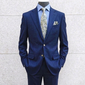 반하트 디 알바자 / 이태리 아리스톤 로얄 블루 헤링본 수트 / 100, 32 이미지