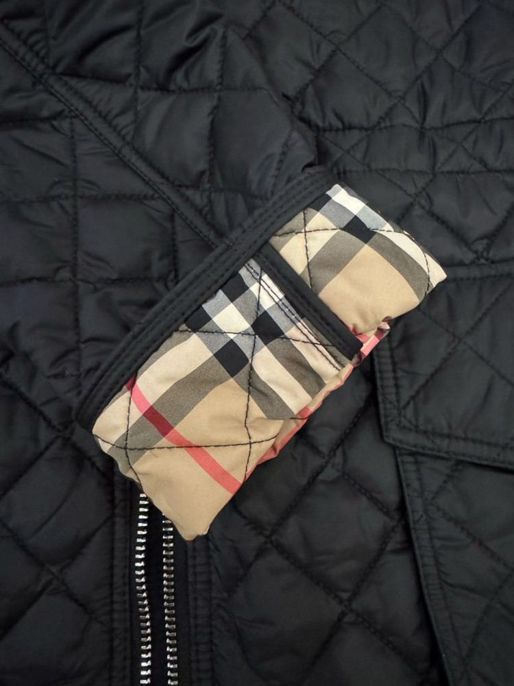 버버리 키즈 퀼팅 후드자켓 14Y 164cm 블랙 이미지