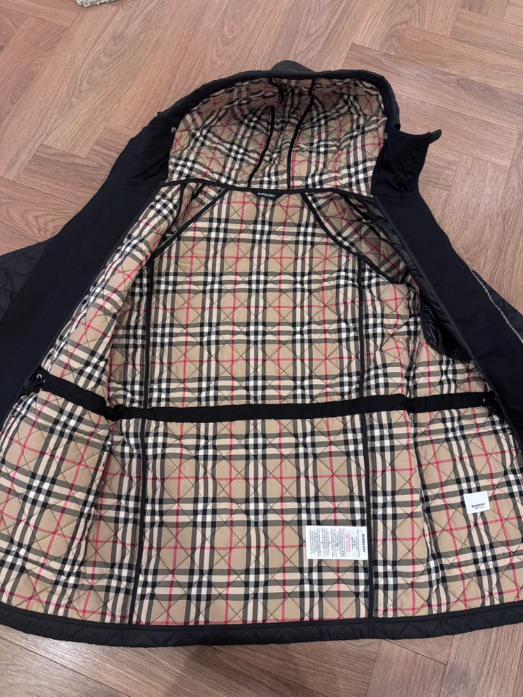 버버리 키즈 퀼팅 후드자켓 14Y 164cm 블랙 이미지