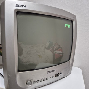 리모콘 포함 14인치 대우 브라운관 CRT TV 이미지