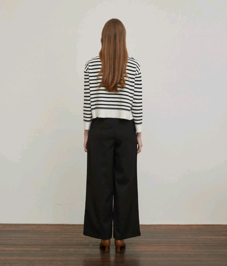 나이스클랍 스트라이프 자카드 니트 탑 프리사이즈 이미지