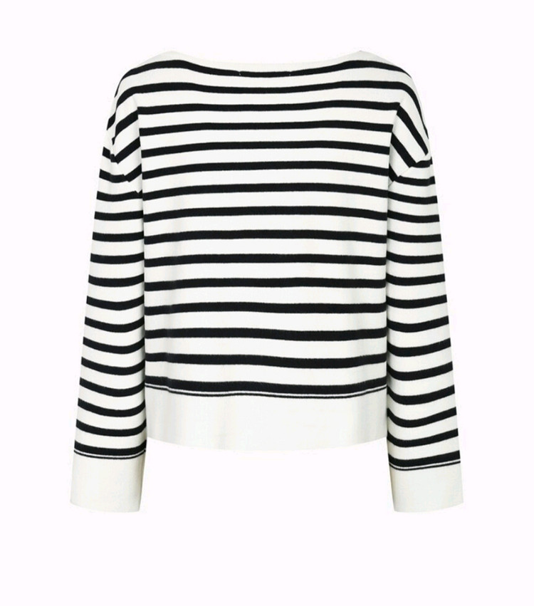 나이스클랍 스트라이프 자카드 니트 탑 프리사이즈 이미지