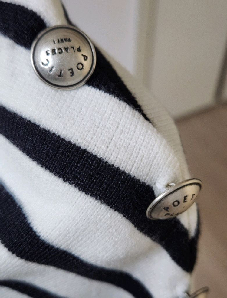 나이스클랍 스트라이프 자카드 니트 탑 프리사이즈 이미지