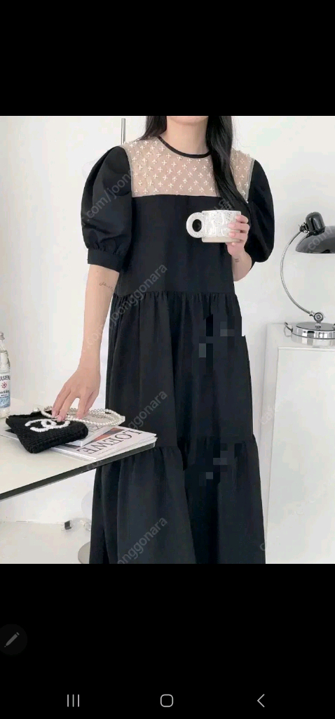 (새상품)에보원피스,라모다,레이디레이디,진주시스루원피스,빅사이즈원피스 이미지