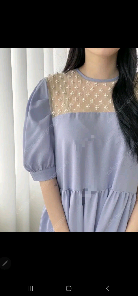 (새상품)에보원피스,라모다,레이디레이디,진주시스루원피스,빅사이즈원피스 이미지