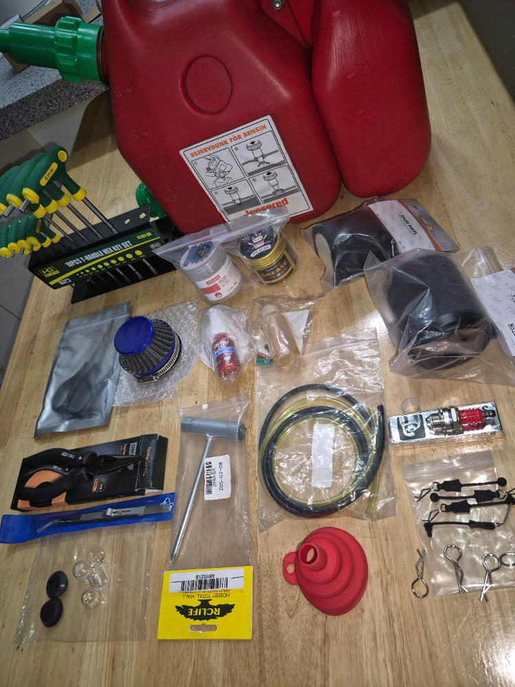 *각종교신(일괄or개별판매)가능*가솔린엔진1/5RC카전용~냄새차단콤비캔+로반부속+알씨카전용공구&일괄~바람에언덕에서 이미지