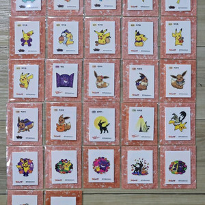 포켓몬띠부씰 할로윈(야광)27종 개봉,미개봉세트 이미지