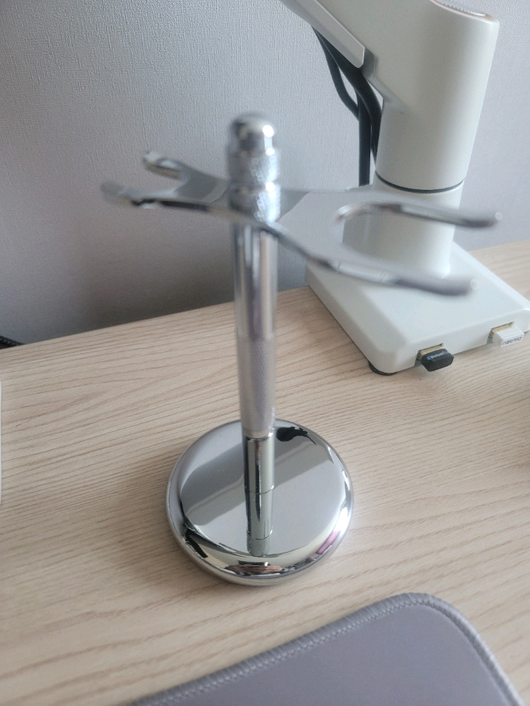 머쿠어34c 안전면도기+샤크 면도날99개+면도날 수거함+면도기 거치대 이미지