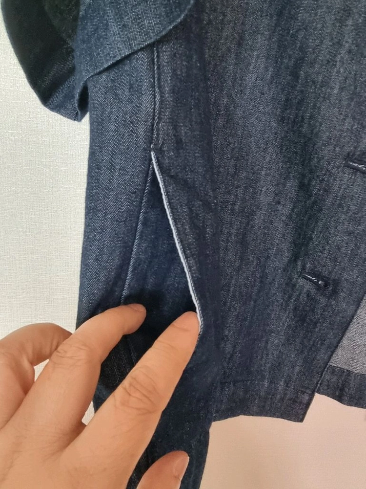 소매5부 면 데님 자켓 77 이미지