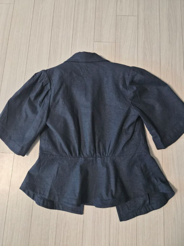 [지컷/g-cut] 린넨 혼방 퍼프 슬리브 페플럼 자켓 (55) 이미지