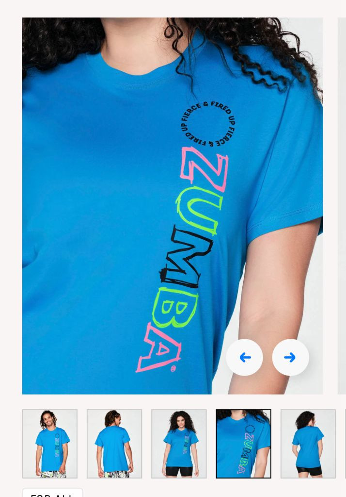 줌바웨어티 정품새상품 m/l 이미지