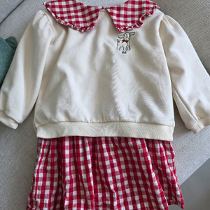 베베드피노 체크 원피스 100 이미지