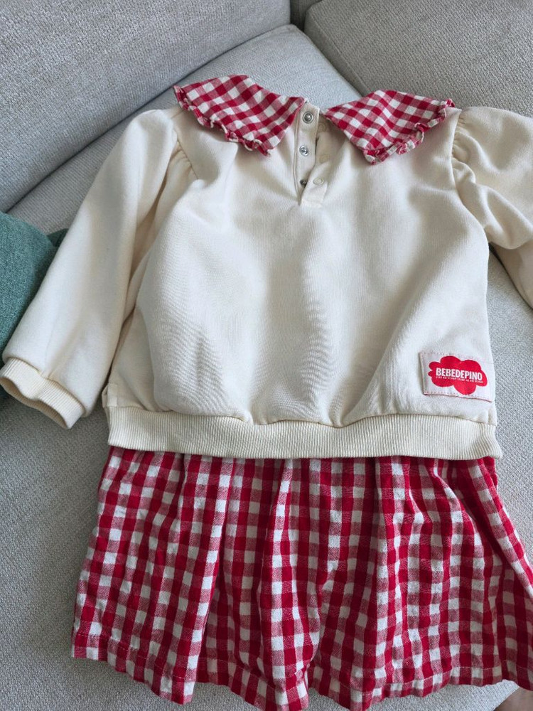 베베드피노 체크 원피스 100 이미지