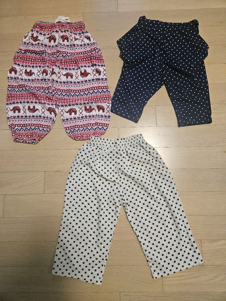 유아옷 여아옷 여아 여름 바지 100-110 7벌 일괄 이미지