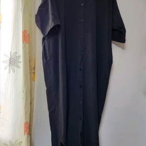 빅사이즈 ARA 검정색 셔츠형 롱 원피스99 이미지